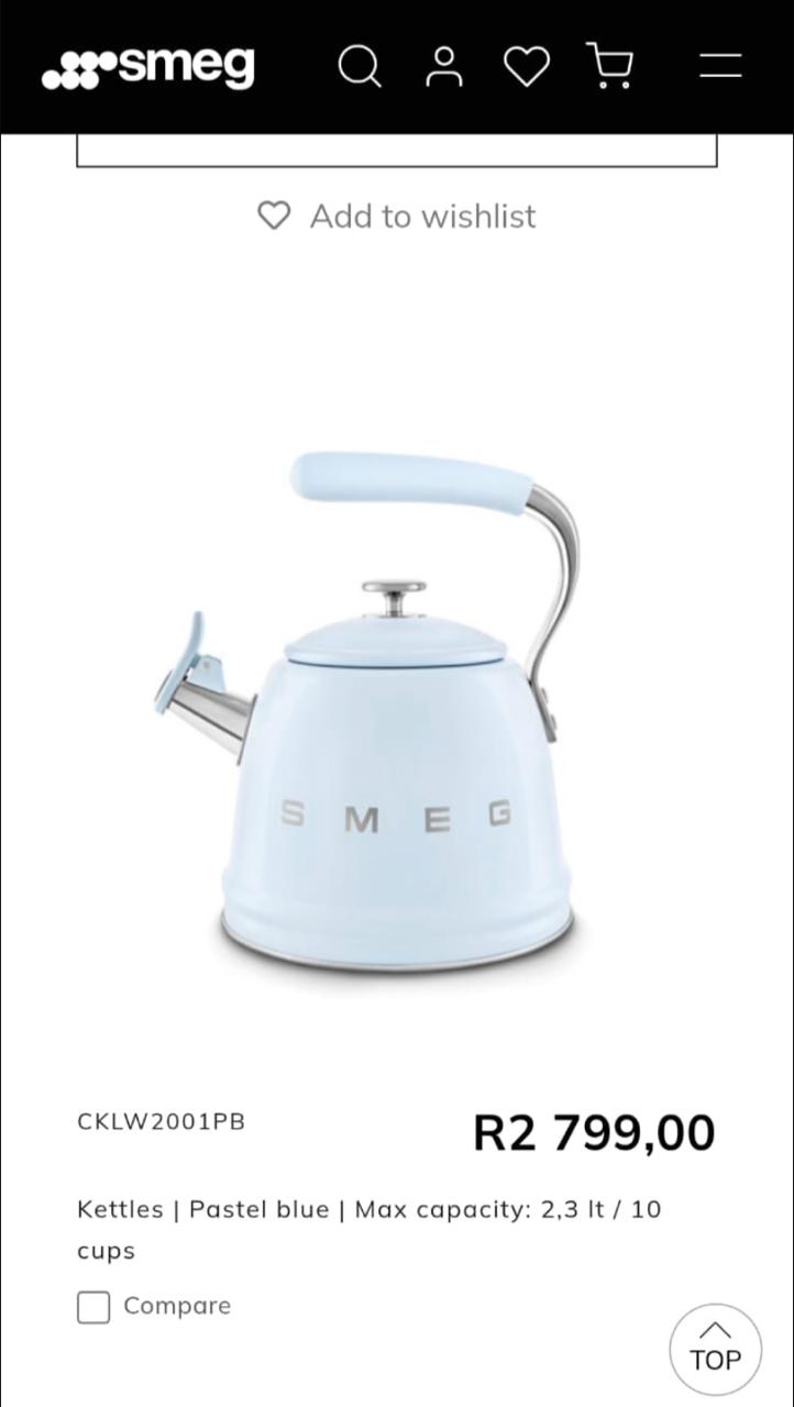 SMEG Retro Style Whistling Kettle