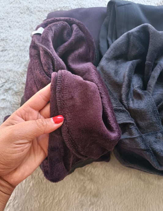 Ladies Plus Size Fleece Leggings
