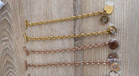Elegant Proverbs Chain Bracelets (6pc)