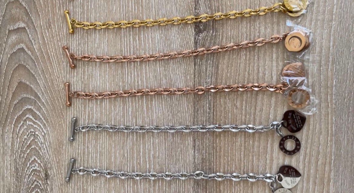 Elegant Proverbs Chain Bracelets (6pc)