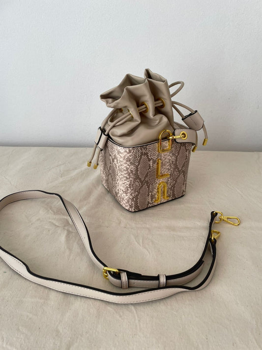 Python Luxe Bucket Bag