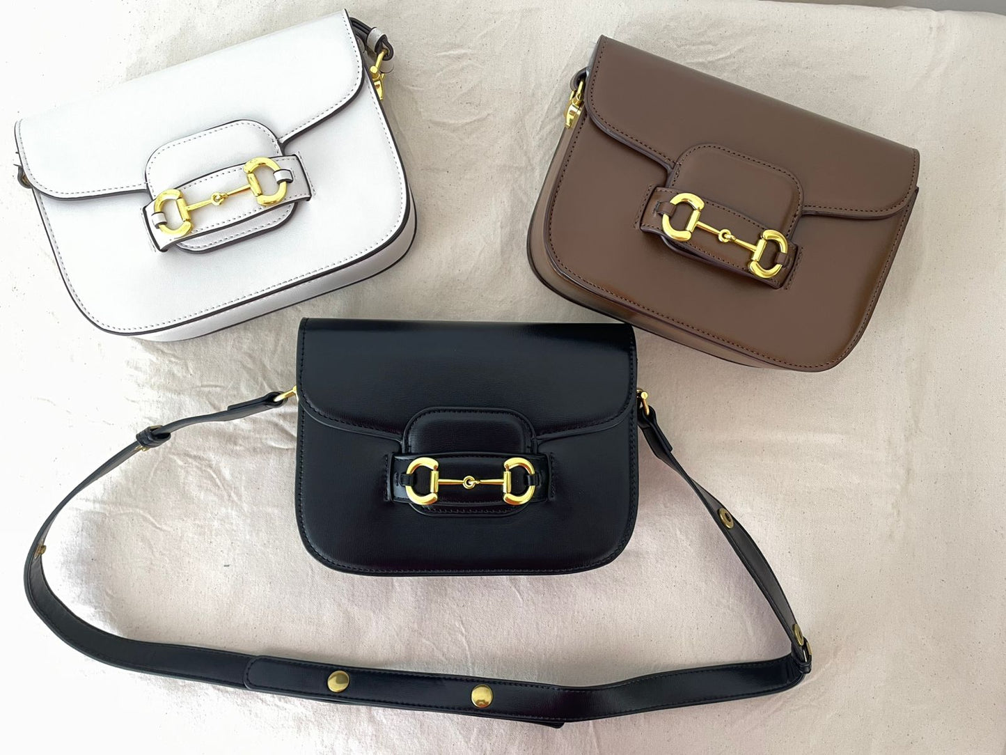 Luxe Horsebit Crossbody Bag (3pc)