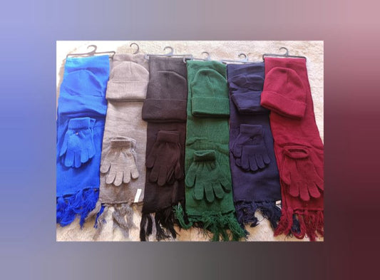 Kids Beanie, Scarf & Gloves Set