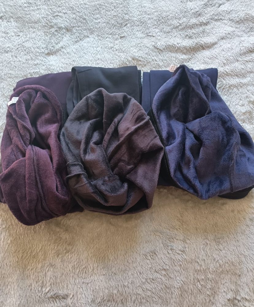 Ladies Plus Size Fleece Leggings
