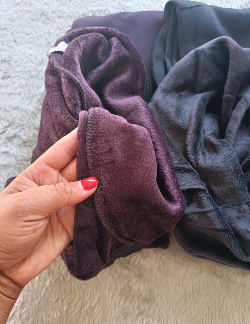 Ladies Plus Size Fleece Leggings
